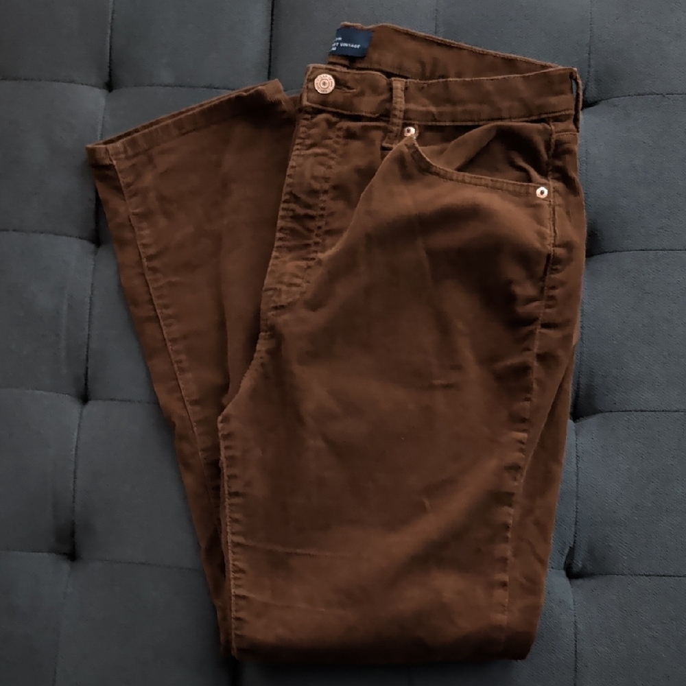 GAP Soft Vintage Slim Corduroy Pants - Dark Tan